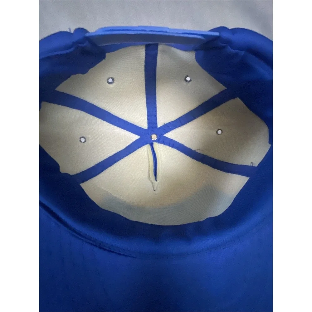 Distressed Banner Bearings‎ Trucker Hat Mens OSFA Blue Vintage Snapback Mesh Cap